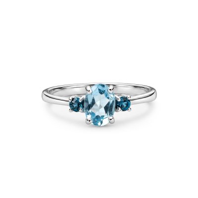 Sterling Silver Sky Blue Topaz Ring