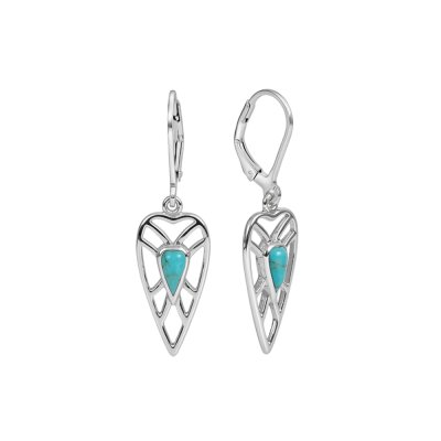 Sterling Silver Turquoise Te Amo Earrings