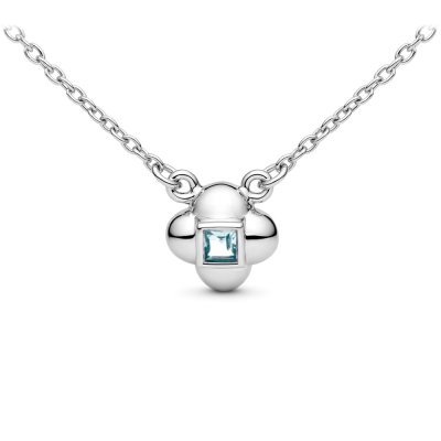 Sterling Silver Sky Blue Topaz Necklace 18 Inches