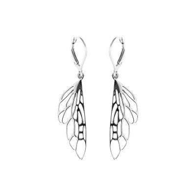 Sterling Silver Feather Earrings