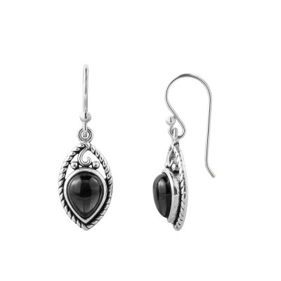 Black Onyx Sterling Silver Earrings