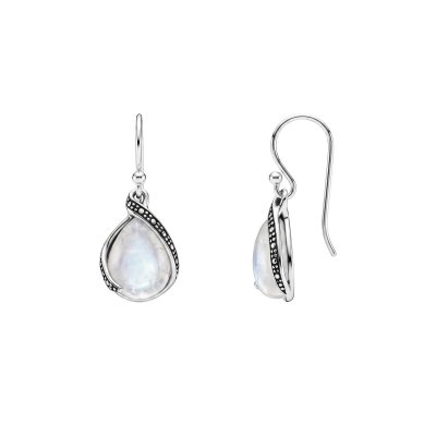 Rainbow Moonstone Sterling Silver Earrings