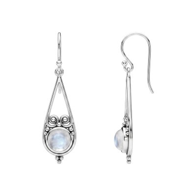 Rainbow Moonstone Sterling Silver Earrings