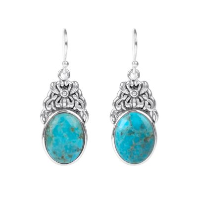 Sterling Silver Pendant with Turquoise with Chain 18 Inches