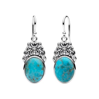 Sterling Silver Pendant with Turquoise with Chain 18 Inches