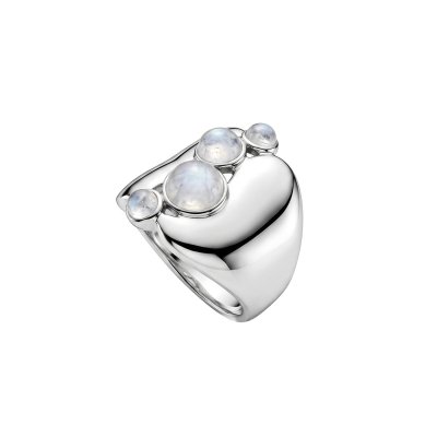 Rainbow Moonstone Sterling Silver Ring