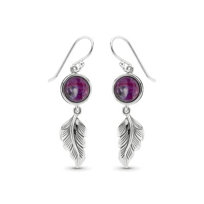 Sterling Silver Feather Earrings