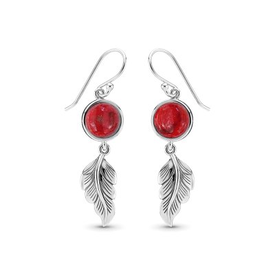 Sterling Silver Feather Earrings