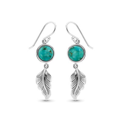 Sterling Silver Feather Earrings