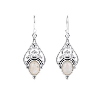 Sterling Silver Moonstone Earrings