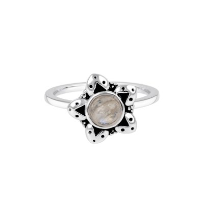 Sterling Silver Rainbow Moonstone Ring