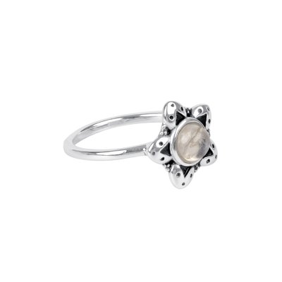 Sterling Silver Rainbow Moonstone Ring