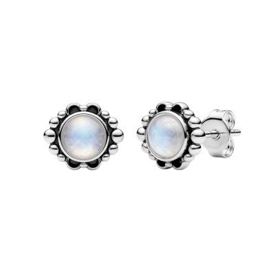 Sterling Silver Rainbow Moonstone Earrings