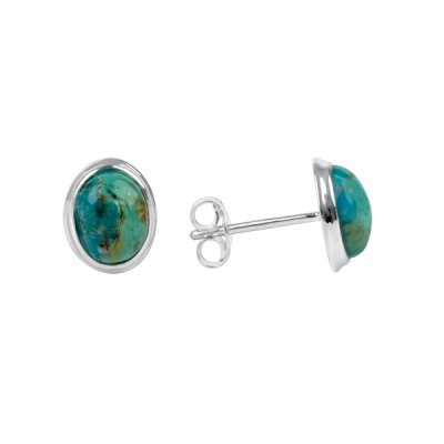 Sterling Silver Turquoise Stud Earrings