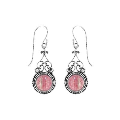 Sterling Silver Rhodocrosite Earrings