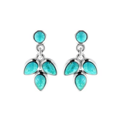 Sterling Silver Turquoise Dangle Earrings