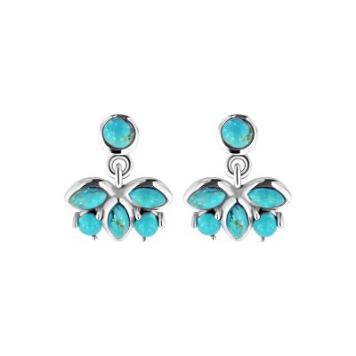 Sterling Silver Turquoise Dangle Earrings
