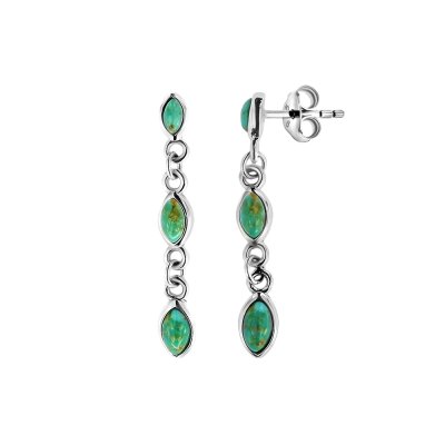 Sterling Silver Turquoise Dangle Earrings
