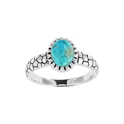Sterling Silver Turquoise Cobblestone Ring