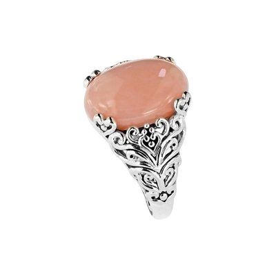 Sterling Silver Pink Peruvian Opal Ring