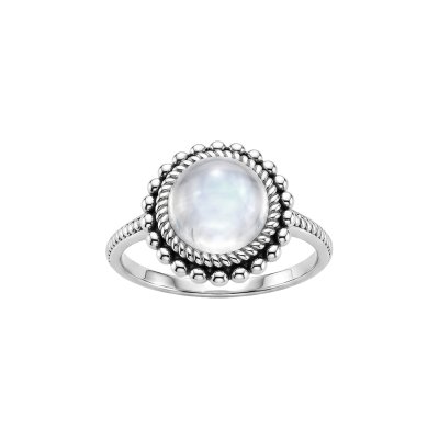 Rainbow Moonstone Sterling Silver Ring