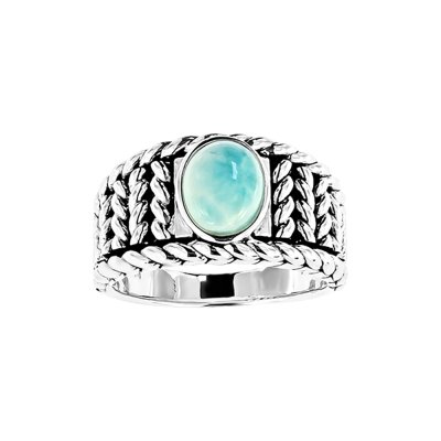 Sterling Silver Larimar Ring