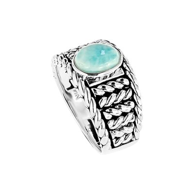 Sterling Silver Larimar Ring