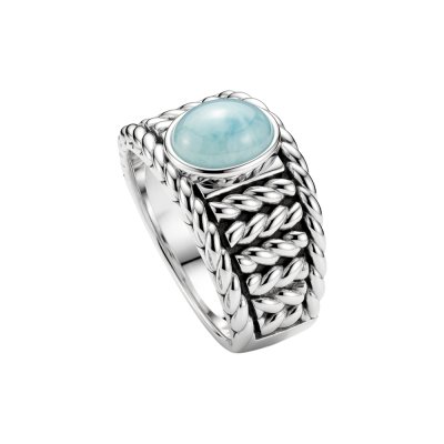 Sterling Silver Larimar Ring