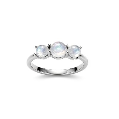 Sterling Silver Rainbow Moonstonel Ring