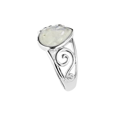 Sterling Silver Rainbow Moonstone Ring