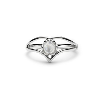 Sterling Silver Rainbow Moonstone Ring