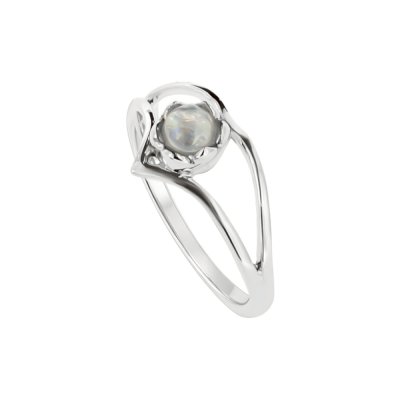 Sterling Silver Rainbow Moonstone Ring