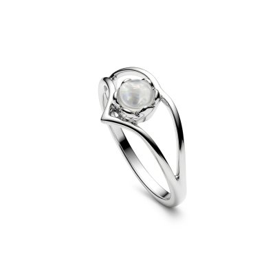 Sterling Silver Rainbow Moonstone Ring