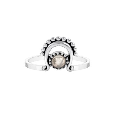 Sterling Silver Rainbow Moonstone Ring