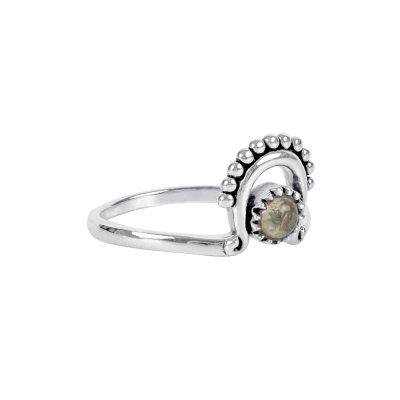 Sterling Silver Rainbow Moonstone Ring