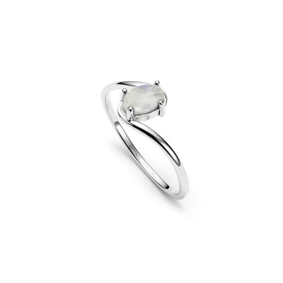 Sterling Silver Rainbow Moonstone Ring