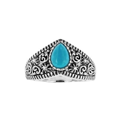 Sterling Silver Sleeping Beauty Turquoise Ring