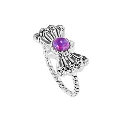 Sterling Silver Purple Turquoise Ring