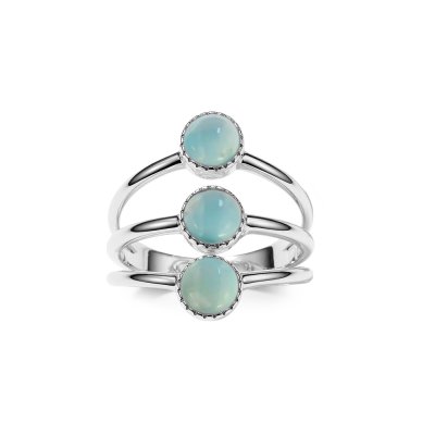 Sterling Silver Larimar Ring