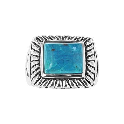 Sterling Silver Turquoise Men's Ring