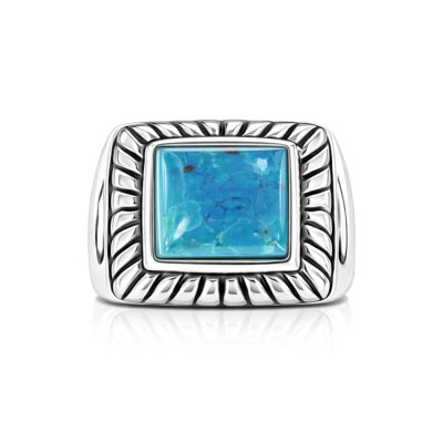 Sterling Silver Turquoise Men's Ring