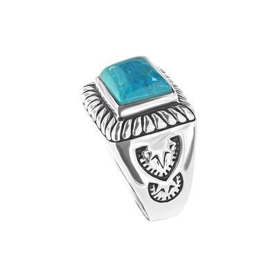 Sterling Silver Turquoise Men's Ring