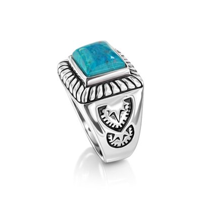 Sterling Silver Turquoise Men's Ring