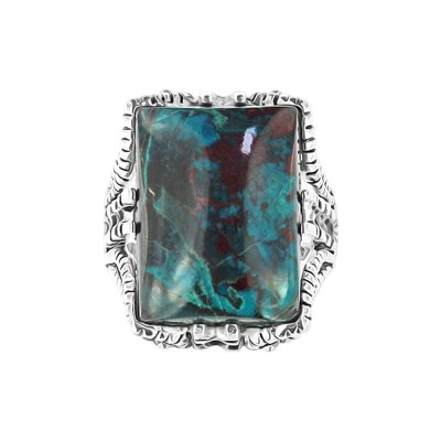 Sterling Silver Shattuckite Men's Ring