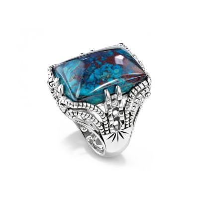 Sterling Silver Shattuckite Men's Ring
