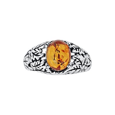 Sterling SilverAmber Ring