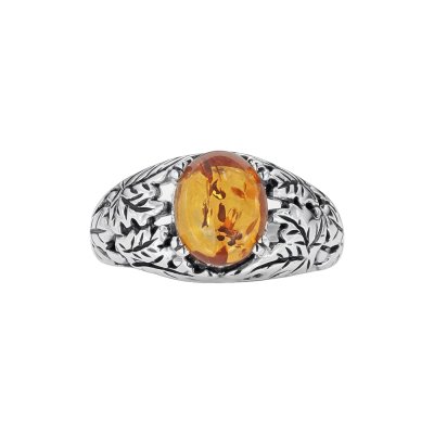 Sterling SilverAmber Ring