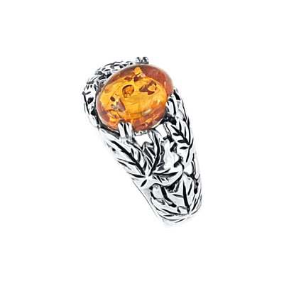Sterling SilverAmber Ring