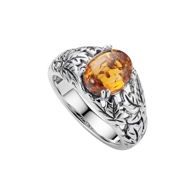 Sterling SilverAmber Ring