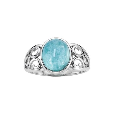 Larimar Sterling Silver Ring